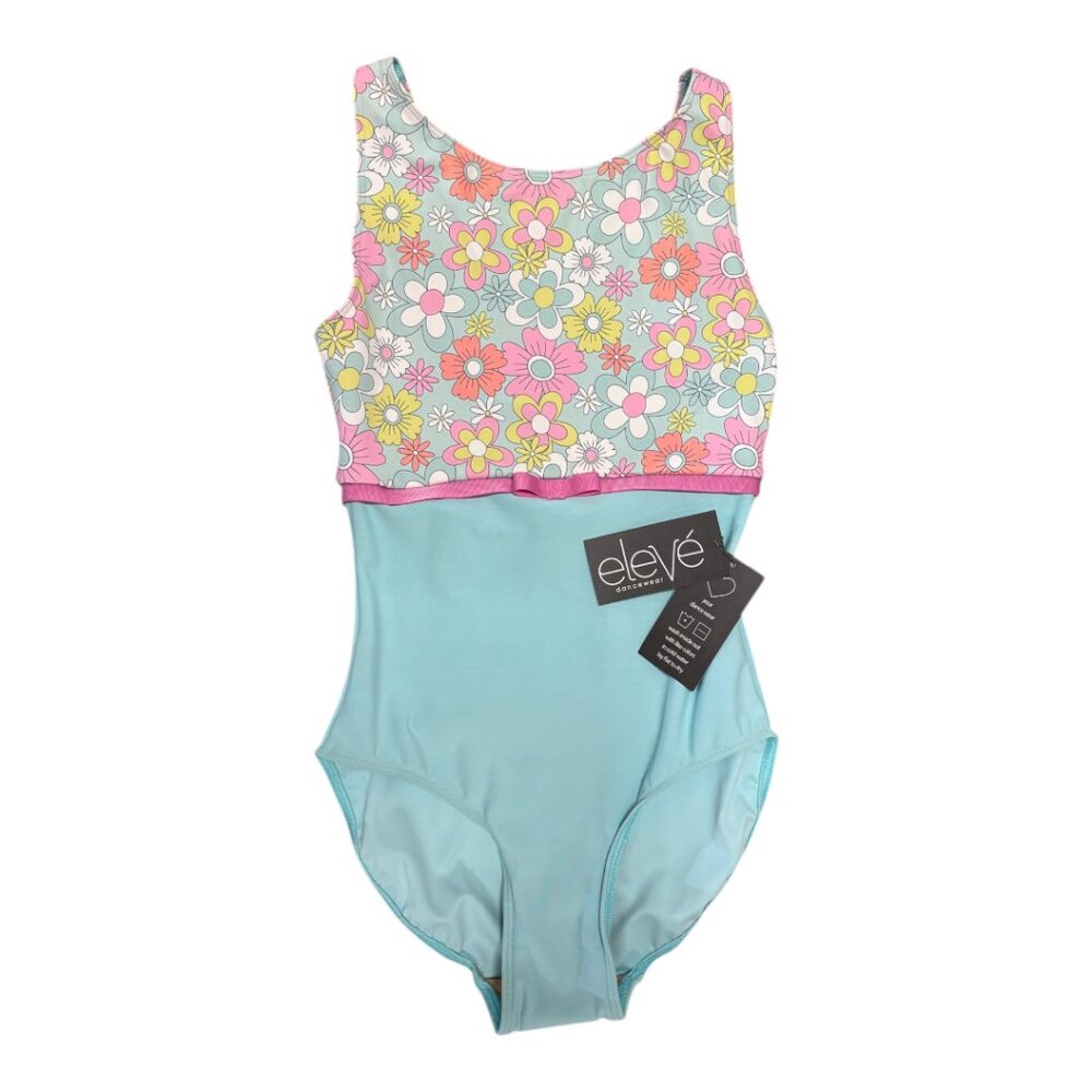 NWT, Elevé Flower Power Leotard, Adult Small